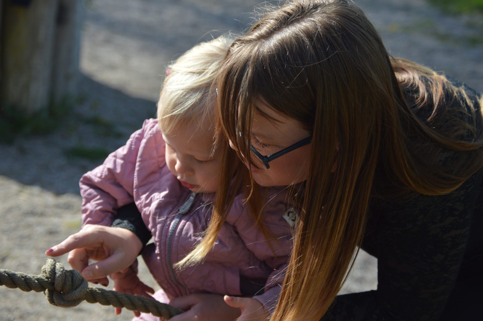 Glad pige i trygge rammer hos Vindinge Privat pasningsordning